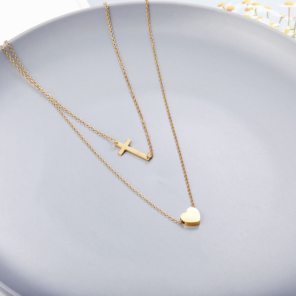 Gold Cross Pendant Necklace